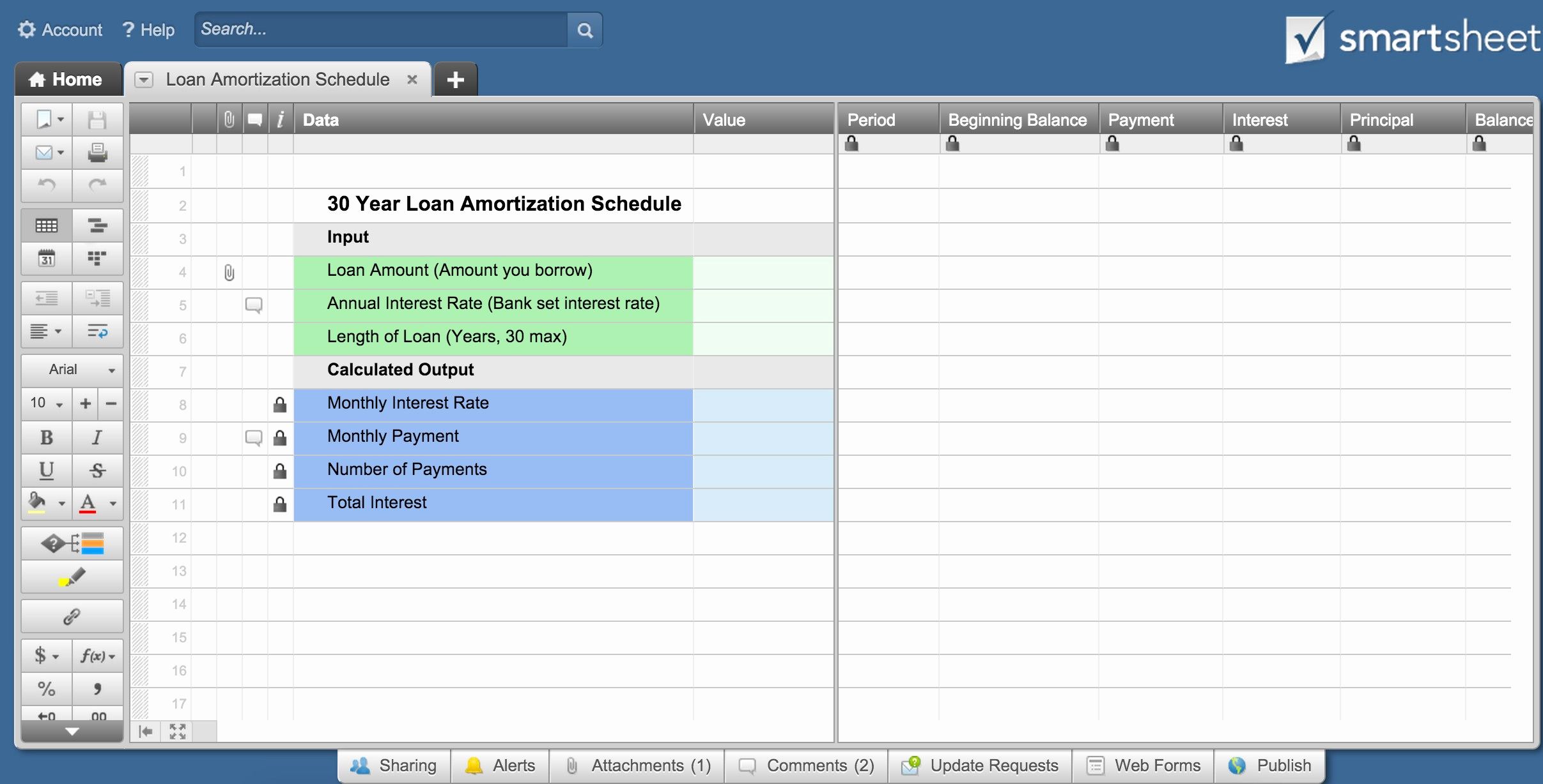 Vehicle Loan Amortization Chart