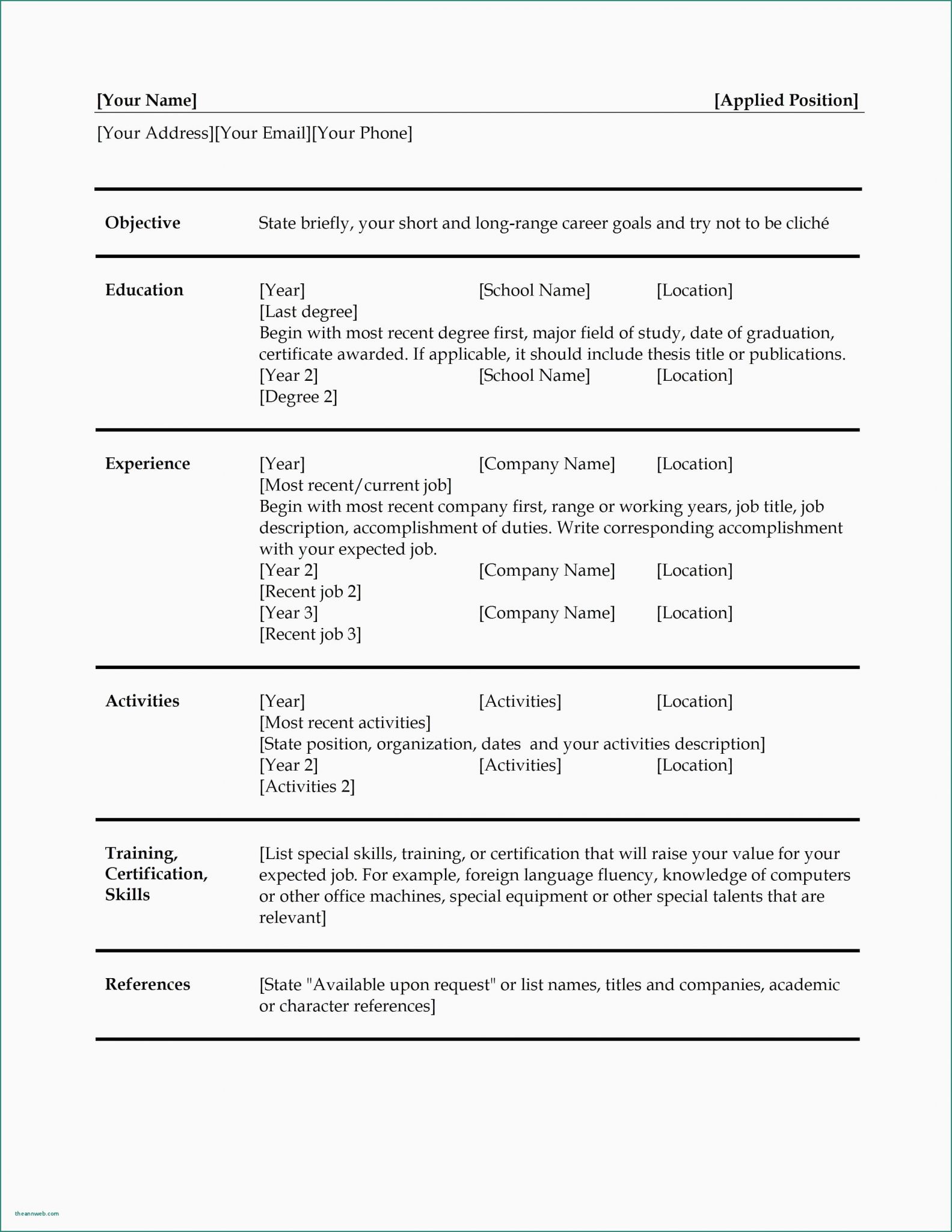 Resume Layout Word Resume Microsoft Word Lovely I Pinimg 736x 0d 63 69 Microsoft Word