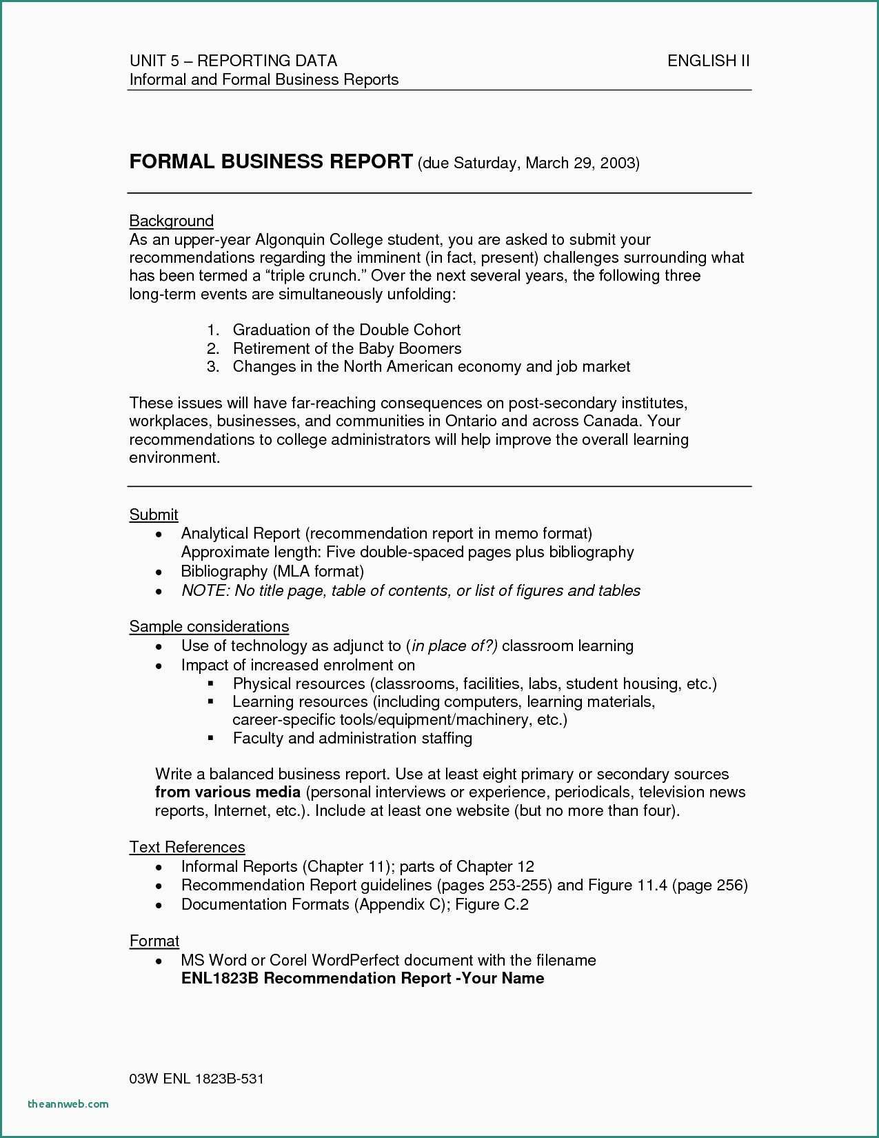 apa business report template