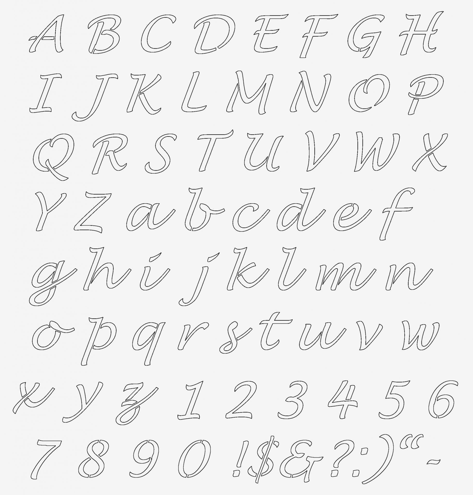 Cursive letter stencils worksheet writing letters new printable templates home style of full like png 2481x2598